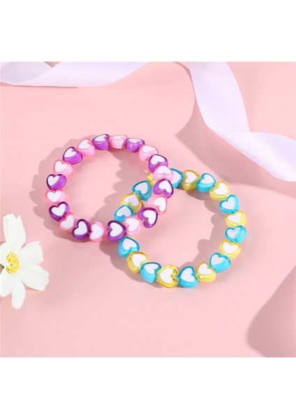 DKBB0184 Makersland Sevimli Kalp Yıldız Boncuk Bilezik Çocuk Prenses El Takılar Şıklık Bileklik Kız Yeni (Yurt Dışından) fırsatları