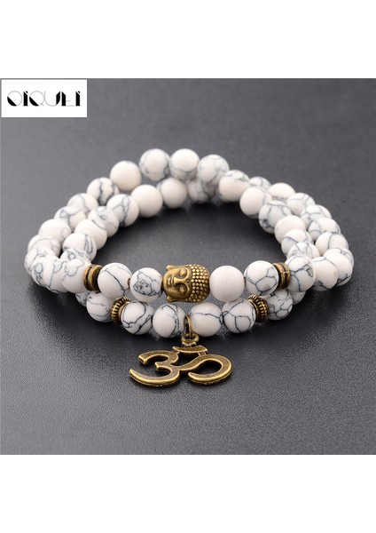 11-Uzun Oıqueı Antika Yoga Om Şans Metal Kolye Buddha Erkek Bilezik Takı Kaplan Gözü Taşı Lav Taşı Budist Dua Bilezikleri (Yurt Dışından) modelleri