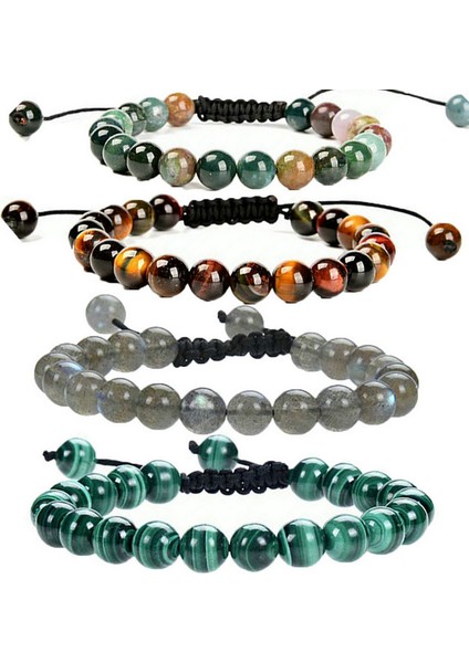 Ayarlanabilir Stil Aytaşı 2021 Yeni Labradorit Bileklik Erkek Boncuk Bileklik Doğal Taş Aytaşı Çakra Yoga Bilezik Kadınlar ve Erkekler Için Buddha Takıları (Yurt Dışından)