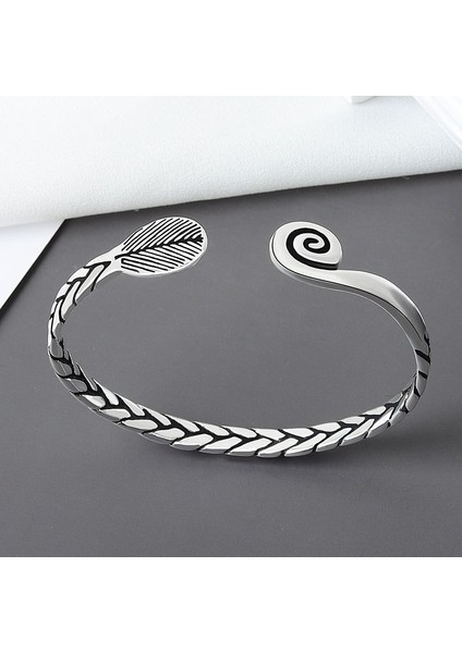 VBS4177 Xıyanıke Gümüş Kaplama Geometrik Örgü Asimetrik Desen Bilezik Kadın Şansı Tai Gümüş Yıpranmış Takı Parti Hediye (Yurt Dışından) modelleri