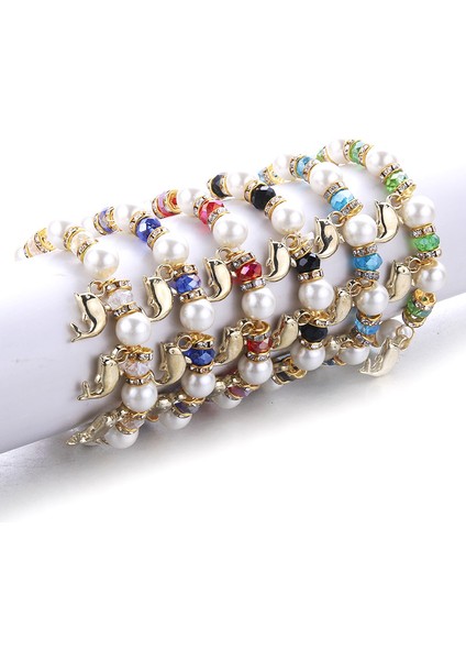 B3213-LACIVERT Yeni Moda Kristal Doğal Taş Bilezik Takı Bilezikler Tatlı ve Romantik Kolye Boncuklu Kadınlar El Bileziği Yapımı (Yurt Dışından) modelleri