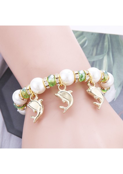 B3213-LACIVERT Yeni Moda Kristal Doğal Taş Bilezik Takı Bilezikler Tatlı ve Romantik Kolye Boncuklu Kadınlar El Bileziği Yapımı (Yurt Dışından) fırsatları