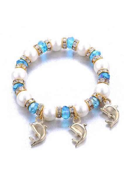 B3213-LACIVERT Yeni Moda Kristal Doğal Taş Bilezik Takı Bilezikler Tatlı ve Romantik Kolye Boncuklu Kadınlar El Bileziği Yapımı (Yurt Dışından) indirimleri