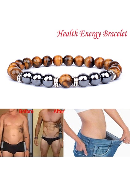 8mm Tarzı No.14 Boyutu Doğal Kaplan Gözü Boncuk Bilezik Hematit Taşlı Dize Yoga Enerji Bileklik Kadın Erkek Şans Takı Hediye (Yurt Dışından) modelleri