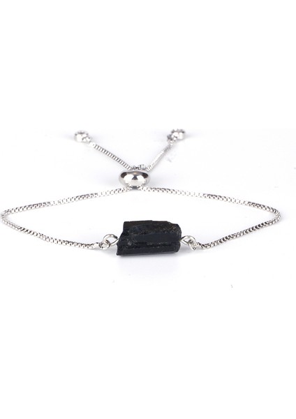 Yeni3 Doğal Ham Kaba Siyah Turmalin Boncuklu 6mm Yuvarlak Hematit Sarı Kaplan Gözü Ayarlanabilir Şifa Taşı Bağlantı Bilezikleri Kadınlar Için (Yurt Dışından) fırsatları