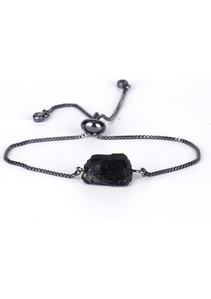 Yeni3 Doğal Ham Kaba Siyah Turmalin Boncuklu 6mm Yuvarlak Hematit Sarı Kaplan Gözü Ayarlanabilir Şifa Taşı Bağlantı Bilezikleri Kadınlar Için (Yurt Dışından) indirimleri