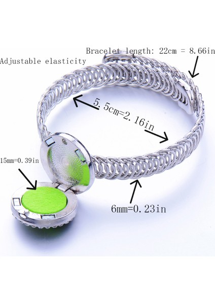 No.16 Boyutu Paslanmaz Çelik Difüzör Bileklik Hayat Ağacı Tam Metorit Parfüm Bileklik Esansiyel Yağ Difüzör Aromaterapi Kilitli Bilezik (Yurt Dışından) fırsatları