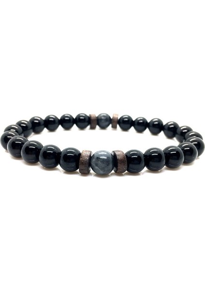 No.9 Boyutu Lava Taşlı Erkek Bileklik Doğal Ay Taşı Boncuklu Tibet Buda Bilezik Çakra Difüzör Bileklik Erkek Takı Hediye (Yurt Dışından)