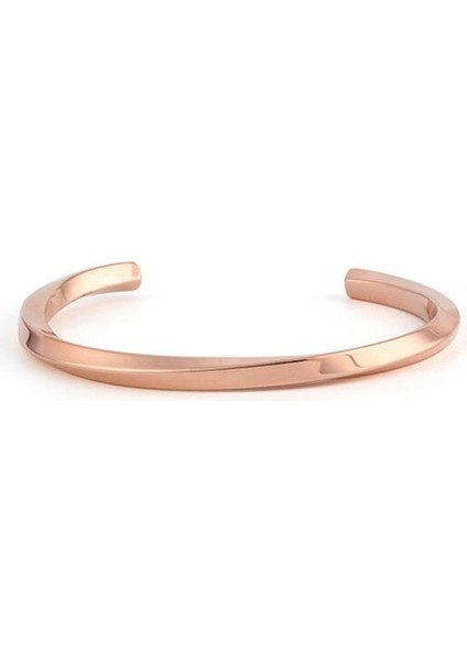 13CM-15CM Tarzı Altın Gül Kadınlar Için Paslanmaz Çelik C Şekilli Bilezikler Moda Titanyum Çelik Kol Bileziği Türü C Örme Bilezikler (Yurt Dışından)