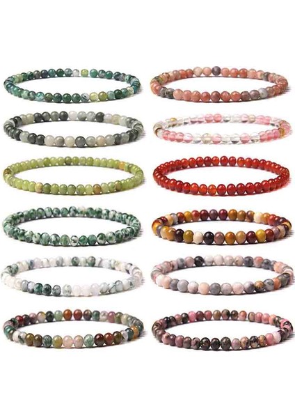 23CM Tarzı Mat Oniks 4mm Mini Enerji Şans Bilekliği Doğal Taş Boncuk Yoga Şifa Bileklik Takı Kadın Erkek En Iyi Arkadaş Hediyeleri (Yurt Dışından) fiyatları