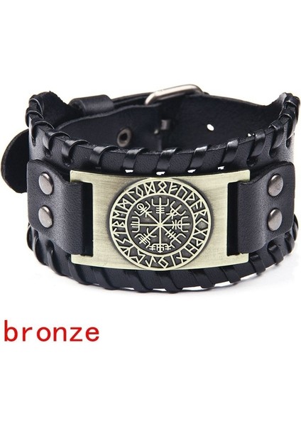 PT690-BRONZ 2021 Trendy Moda Deri Geniş Versiyon Bilezik Erkekler Için Zarif Spor ve Rahat Bilezikler Elbise Takı Üzerinde Parti Mücevherleri (Yurt Dışından)