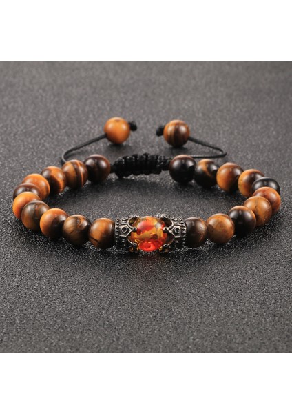 Kara Lav Erkekler ve Kadınlar Için Siyah Lav Taşı Taç Şanslı Göz Boncuklu Bilezik El Yapımı Ayarlanabilir Takı Pulseira (Yurt Dışından) fırsatları