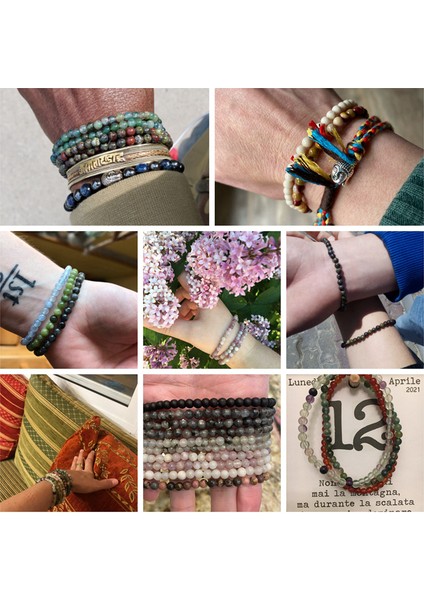 17CM Tarzı Altın Kuğu 4mm Mini Enerji Şans Bilekliği Doğal Taş Boncuk Yoga Şifa Bileklik Takı Kadın Erkek En Iyi Arkadaş Hediyeleri (Yurt Dışından) fırsatları