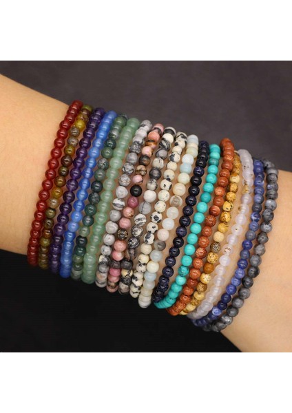 Siyah Ağ 4mm Doğal Taş Lapis Lazuli Boncuk Gerdirilebilir Bileklik Kaplan Gözü Yuvarlak Boncuklu Bilezik Takı Erkek Kadın Için (Yurt Dışından) modelleri