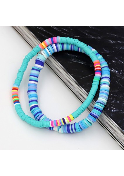 B569 Örneğin Kadın Bilezikler Moda Kombinasyon Renk Polimer Kil Bilek Takı Boho Bilezik En Iyi Arkadaş Hediye Çift Bilezik (Yurt Dışından) indirimleri