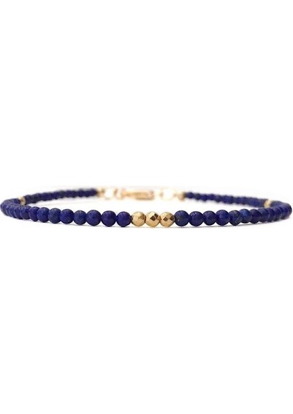 ALTIN---001 Erkekler Için Lapis Bilezik Lapis Lazuli Boncuklu Bilezik Altın Hematit Erkek Bilekliği Mavi Taş Bileklik Hematit Bilezik (Yurt Dışından)