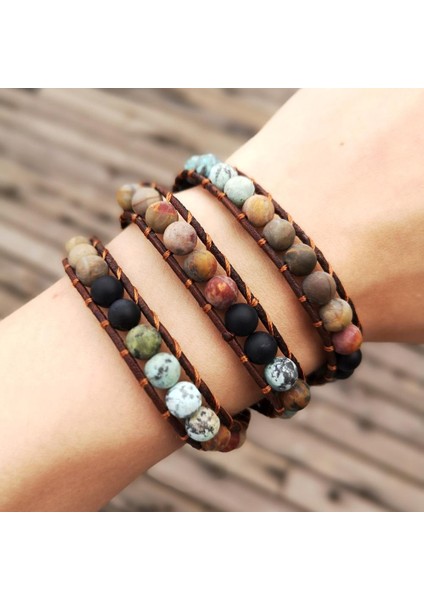 BR18Y0556 Kadınlar Için Çoklu Ayarlanabilir Örgü Halat Zincir Doğal Taş Boncuk Bilezik Moda Bohemya Takı Hediye (Yurt Dışından) fiyatları