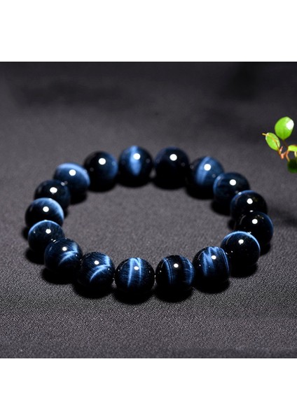 21CM Tarzı 6 mm Kraliyetmavi Kadınlar Için Moda Kraliyet Mavisi Kaplan Gözü Bileklikleri Erkekler Için Şimşek Kaplan Gözü Taş Boncuk Bilezikler Doğal Taş Bileklik Pulsera Hombre (Yurt Dışından)