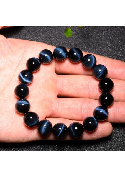 21CM Tarzı 6 mm Kraliyetmavi Kadınlar Için Moda Kraliyet Mavisi Kaplan Gözü Bileklikleri Erkekler Için Şimşek Kaplan Gözü Taş Boncuk Bilezikler Doğal Taş Bileklik Pulsera Hombre (Yurt Dışından)
