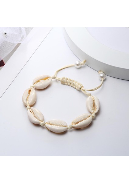 Stil 5 Çekicilik Bohemya Takı El Örme Boncuklu Kabuk Bilezik Kadın Doğal Deniz Kabuğu Inci Aksesuarları Halat Bilezik Ayarlanabilir Boyutlu Bileklik (Yurt Dışından) modelleri