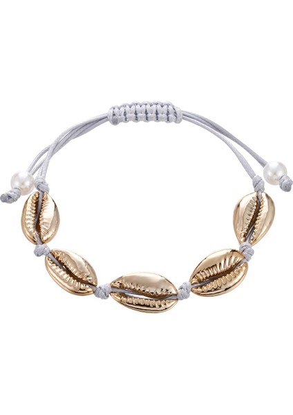 Stil 5 Çekicilik Bohemya Takı El Örme Boncuklu Kabuk Bilezik Kadın Doğal Deniz Kabuğu Inci Aksesuarları Halat Bilezik Ayarlanabilir Boyutlu Bileklik (Yurt Dışından) indirimleri