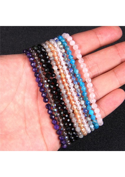 4 Oniks Minimalist Şifa 4mm Küçük Kristal Taş Boncuk Bilezikler Cinsiyetsiz Doğal Charoite Obsidyen Lapis Lazuli Zirkon Elastik Bilezikler (Yurt Dışından) modelleri