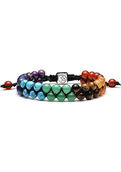 Strand Bilezikler G Kadın Erkek Çift Katmanlı 7 Çakra Bilezikleri Vintage Hint Yoga Bileklik Çakra Dua Lav Taşı Boncuk Bilezik Şifa Takı (Yurt Dışından) fırsatları