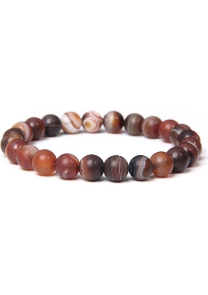 17CM Tarzı 23MAT Akik Kadınlar ve Erkekler Için Doğal Taş Boncuklu Bilezik 8mm Boncuklu Lava Agates Kuvars Çakra Yoga Bilezikleri Kadınlar Için Takı Hediye (Yurt Dışından)