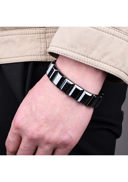 Şanslı Bilezikler Cazibe Hematit Enerji Bileklikleri Erkekler Iyileştirme Koruma Sağlık Dengesi Bilezikler Moda Güç Terapisi Manyetik Takı Hediye (Yurt Dışından) modelleri