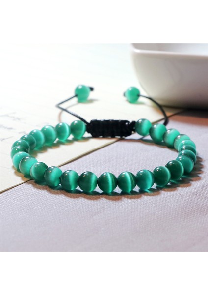 Koyu Mor Kedi Gözü Doğal Kedi Gözü Taşlı Bileklik Yüksek 6mm Boncuklu Şanslar Ayarlanabilir El Yapımı Örgü Bilezikler&bilezikler Kadın Erkek Takılar Için (Yurt Dışından) indirimleri