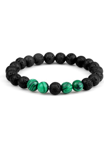 Stil 3 Moda Çiftler Boncuklu Bileklik 8mm Doğal Siyah Lava Taşı Hematit Mesafe Bilezikleri Kadın Erkek Takı En Iyi Arkadaş Hediye (Yurt Dışından)