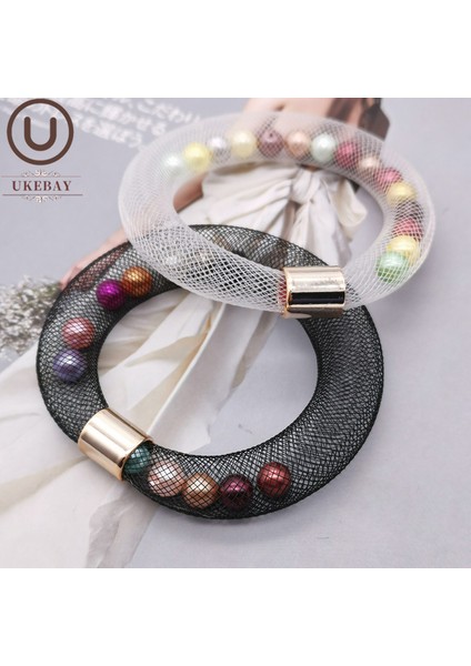 Siyah Ukebay Yeni Lüks Inci Bilezik Kadınlar Için Tasarımcı El Yapımı Bilezikler Etnik Örgü Takılar Siyah Beyaz Zincir Bileklik Parti Hediye (Yurt Dışından) fiyatları