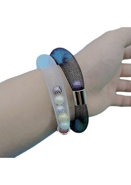 Siyah Ukebay Yeni Lüks Inci Bilezik Kadınlar Için Tasarımcı El Yapımı Bilezikler Etnik Örgü Takılar Siyah Beyaz Zincir Bileklik Parti Hediye (Yurt Dışından) modelleri