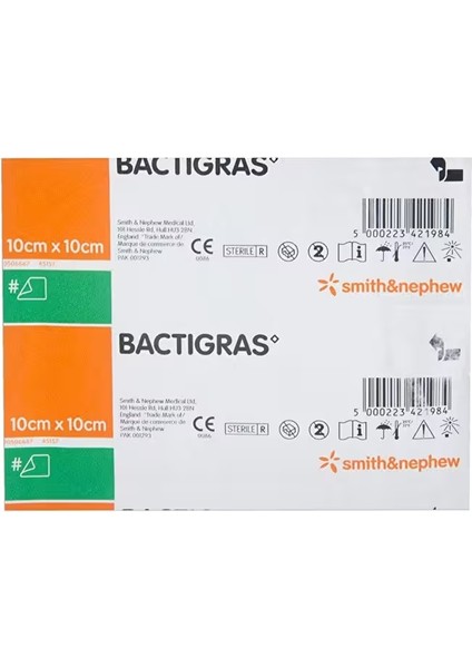 10 Adet Bactigras 10x10 Tül Bakım Örtüsü 10 Adet