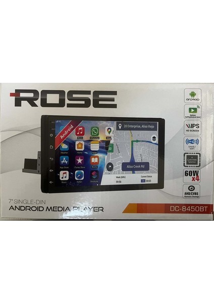 DC-8450BT- 4RAM 64GB TEK DİN 7" ANDROİD DOUBLE TEYP