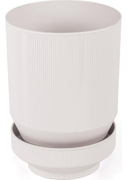 Lüks Saksı No 4 Taş Beyaz S28412104