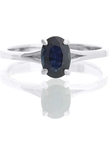 Safir Oval Tektaş Yüzük