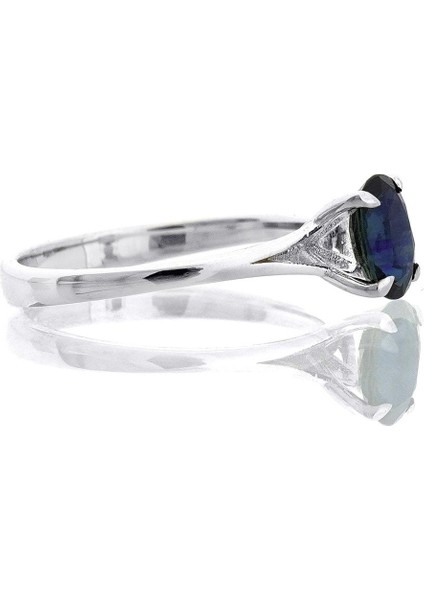 Safir Oval Tektaş Yüzük