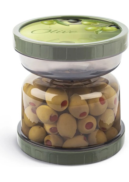 Kum Saati Zeytin & Turşu Saklama Kabı Süzgeçli Şeffaf - Çevir Sakla & Çevir Ye fiyatları