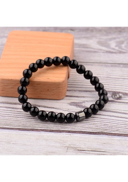 AB693-3 Erkek Için Silindir Hematit Bilezikler Doğal Taş Boncuk Bilezikler&bilezikler Homme Yoga Takıları (Yurt Dışından) fırsatları