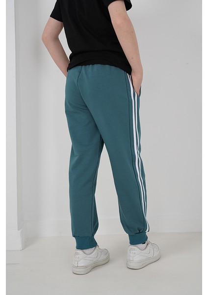 Erkek Çocuk Iki Iplik Kumaş Şeritli Petrol Mavisi Eşofman Altı fiyatları