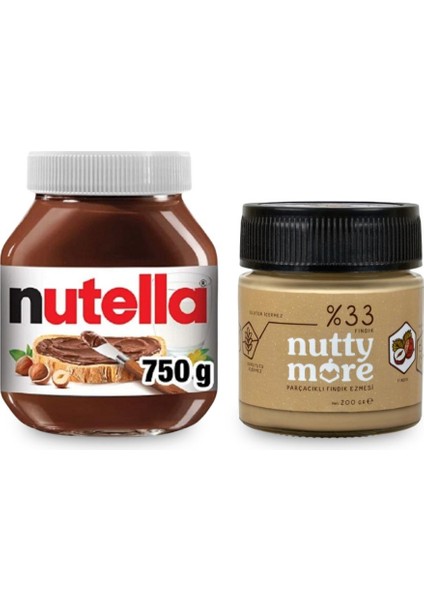 750 gr & Nutty More %33 Fındık Parçacıklı Fındık Ezmesi 200 gr