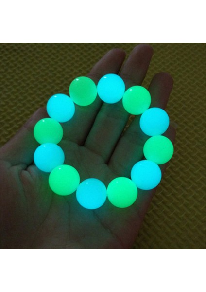 8mm 1 Büyücü Erkek Bileklik Luminöz Floresan Taş Inci Gece Işığı Takı Işık Yansıtan Kolye Kızlar Için Pulsera Antiestres Bijoux (Yurt Dışından)