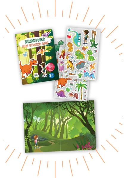 Mini Sticker Book ( 3'lü Set) My Home & Dınosaurs & Sports