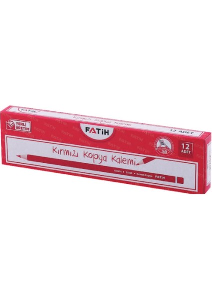 Kırmızı Kopya Kalemi 12'li