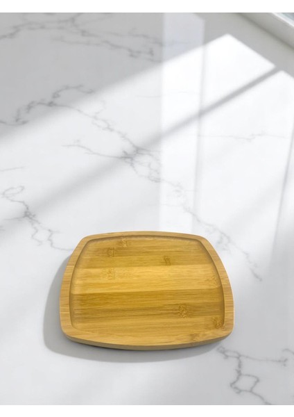 Ciho Bambu Ahşap Bölmeli Kare Dekoratif Çerezlik Sunumluk 20*20 cm (Vivatti) fiyatları