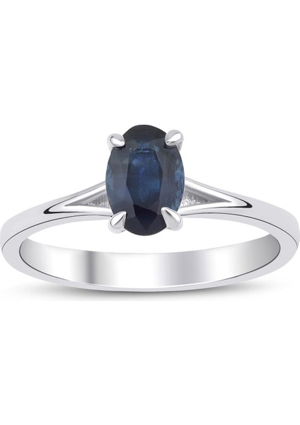 Safir Oval Tektaş Yüzük