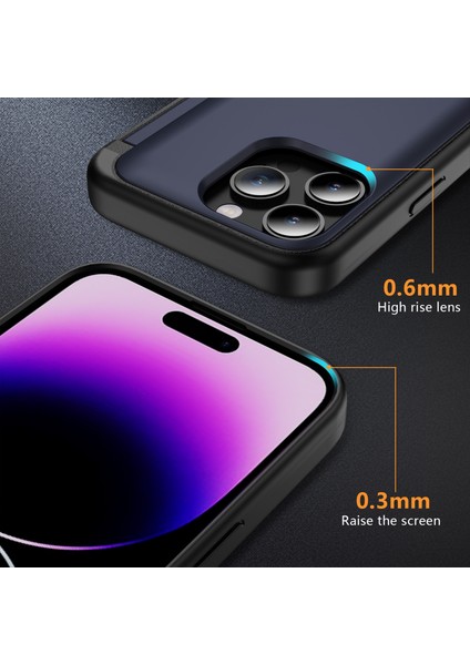 iPhone 15 Pro Için Kılıf Tpu+Pc Telefon Kabuğu, Kart Yuvası ve Flip Kickstand-Safir (Yurt Dışından) indirimleri