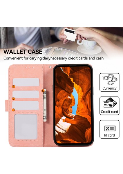 iPhone 13 Için 6.1 Inç Manyetik Telefon Kılıfı Pu Deri Rfıd Engelleme Cüzdan Kapağı-Pembe (Yurt Dışından) fırsatları