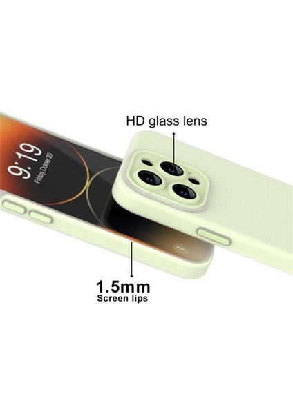 iPhone 14 Pro Max Için Temperli Cam Lensli Film-Mavi Kapaklı Sıvı Silikon Telefon Kabuğu (Yurt Dışından) modelleri